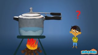 How does a Pressure Cooker Work  Science for Kids  Educational Videos by Mocomi Kids [upl. by Yelrebma]