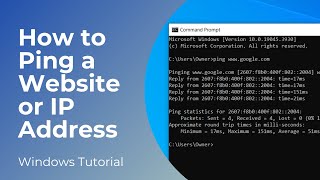 How to Ping a Website or IP Address Using Command Prompt [upl. by Bowrah]