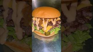 Triple patty smash burger 🍔  3 patty burger shortvideo burger [upl. by Grant]