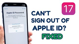 Fix Cant Signout Of Apple iD Even Password Or Apple iD Is Correct  IOS 17 [upl. by Haret]