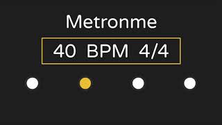 Metronome  40 BPM  44 Time with Accent [upl. by Nathalia]