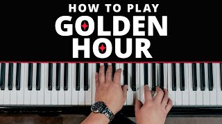 How to play ✨GOLDEN HOUR ✨ On The Piano Beginner Lesson [upl. by Bibi791]