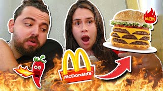 PROBAMOS la NUEVA HAMBURGUESA PICANTE de MCDONALDS 🔥🔥👀 tasty spicy [upl. by Nivak]