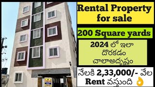 200 Square yards G4 Rental property for sale in hyderabad commercialproperty sale [upl. by Henriques]