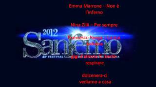 tutte le canzoni sanremo 2012 BIG da ascoltare GRATIS [upl. by Aixela]