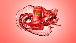 Strawberry Cool Drink  3D Commercial  itv Frame [upl. by Monjan]