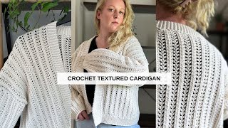 Crochet Texture Rib Cardigan [upl. by Llaccm]