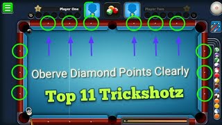 Top 11 Trickshots With Fanatic Cue  8 Ball Pool [upl. by Leone]