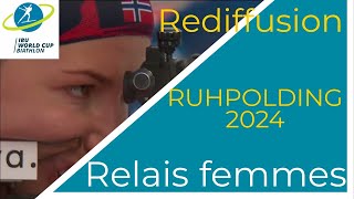 BIATHLON 2024 RELAIS FEMMES RUHPOLDING 2024 [upl. by Argile]