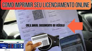 Imprimir Documento do Veículo site Detran Lincenciamento 2024 Online [upl. by Bradeord130]