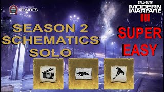 SEASON 2 DARK AETHER SCHEMATICS SOLO  MW3 ZOMBIES [upl. by Sinclare]