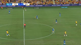 RED CARD FOR BRAZILs CALHAU AUSvBRA [upl. by Cyb]