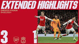 EXTENDED HIGHLIGHTS  Arsenal vs Liverpool 31  Saka Martinelli Trossard [upl. by Anahoj]