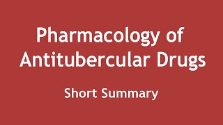 Pharmacology of Antitubercular Drugs Short Summary ENGLISH  Dr Shikha Parmar [upl. by Ahtanoj40]