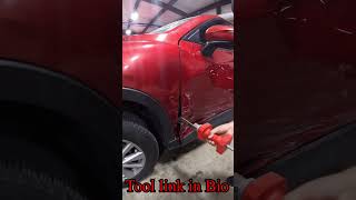 Slide hammer dent removal on crushed door [upl. by Osnerol]