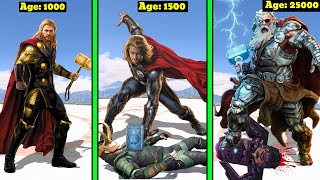 Surviving 25000 YEARS As THOR in GTA 5 [upl. by Ilaire]