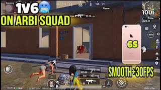 1v6🔥on iPhone 6s Smooth30FPS  iPhone 6s 6s plus PUBG Test In 2023  2GB32GB  LAG Battery Test [upl. by Rolat]