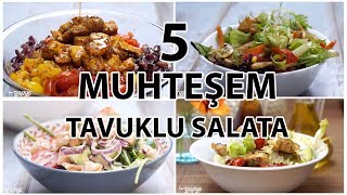 5 Mükemmel Tavuklu Salata Tarifi  Ev Yapımı Harika Salata Tarifleri  Yapyecom [upl. by Nolasba]