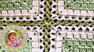 How to Join Granny Squares with a Double Flat Braid Join [upl. by Linette401]