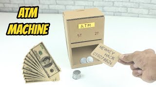 How To Make Atm Machine With Cardboard Step By Step  Atm Coin [upl. by Idroj]