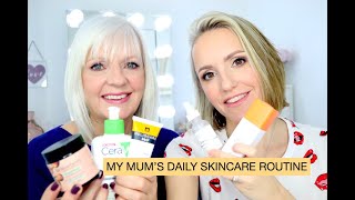 MY MUMS OVER 65 DAILY SKINCARE ROUTINE [upl. by Descombes395]