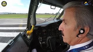 LAS Boeing 727 Cockpit Takeoff with great Bogota views AirClips [upl. by Haneen]