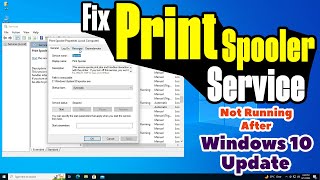 How To Fix Print Spooler Service Not Running After Windows 10 Update [upl. by Ylrebmic800]