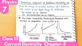 7 Temperature dependence of resistivity Current Electricity chapter3 Class12 Physics neet jee [upl. by Valerle]