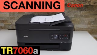 Canon Pixma TR7060a Scanning Wireless Scan To PDF [upl. by Nimzaj626]