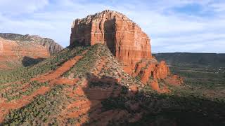 A droneseye view of the Martianlike landscape of Sedona Arizona [upl. by Heise621]