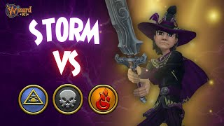 Storm PVP Sampler VS Myth Death and Fire  Wizard101 PVP [upl. by Weaks821]