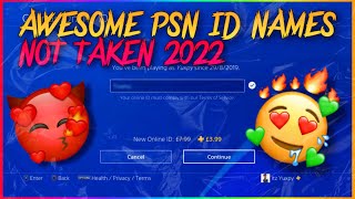 Awesome New PSN ID Names NOT TAKEN 2022 [upl. by Nivle]