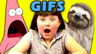 KIDS REACT TO GIFs Surprised Patrick Sloths Deal With It [upl. by Shaikh]