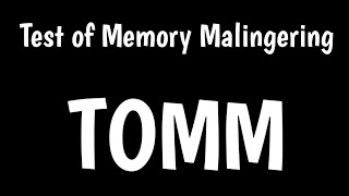 Test of Memory Malingering  TOMM  Administration amp Interpretation [upl. by Nuahsad]