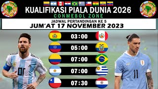 Jadwal Kualifikasi Piala Dunia 2026 Zona Conmebol Round 5 [upl. by Moulden]