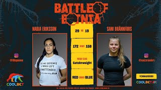 Battle of Botnia 11 Nadja Eriksson vs Sani Brännfors [upl. by Little]