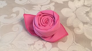 How to Fold a Cloth Napkin into a Rose in 72 Seconds [upl. by Kryska268]