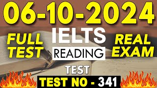 IELTS Reading Test 2024 with Answers  06102024  Test No  341 [upl. by Seel]