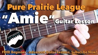 Pure Prairie League  Amie  Intro Solo Major Lead Guitar Lesson [upl. by Yrohcaz]