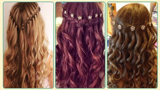 Trendy Waterfall Braid Hairstyle For beginner Design ideas [upl. by Jasmin]