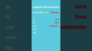 Top English Abbreviations for ESL Learners 18 [upl. by Hung749]