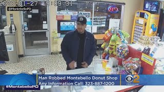 Suspect Robs Montebello Donut Shop For 40 And 6 Marlboro Red Boxes [upl. by Blankenship]