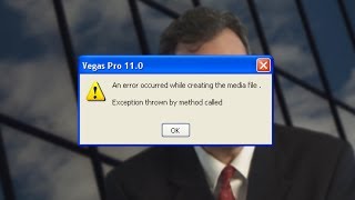 Sony Vegas Pro quotException thrown by method calledquot error [upl. by Adnauqal]