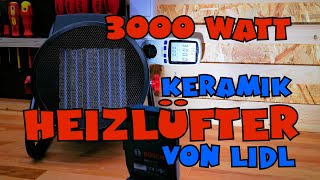 LIDL  PARKSIDE® KeramikHeizgebläse PKH 3000 A1 Heizlüfter 3000W [upl. by Sibbie]