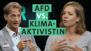 Streit um Klimaschutz  AfD vs KlimaAktivistin  Klimakrise  Münchner Runde  BR24 [upl. by Inaboy135]