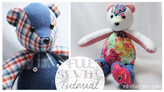 How to Sew a Memory Bear  Simplicity A2115 StepbyStep  Whitney Sews [upl. by Siblee]