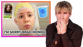 Hairdresser Reacts To People Bleaching Their BoxDyed Hair Dont Try This at Home [upl. by Eibor187]