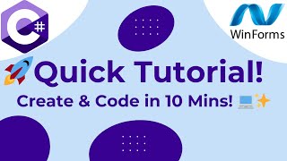 🚀 WinForms Guide Create Configure and Code Your First App in 10 Minutes 🖥️ [upl. by Shriner]