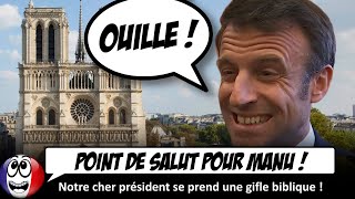 Macron la DANS LE CL Notre Dame de Paris [upl. by Wallinga841]