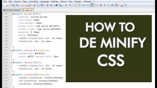 CSS  How to deminify css in Notepad [upl. by Avruch]